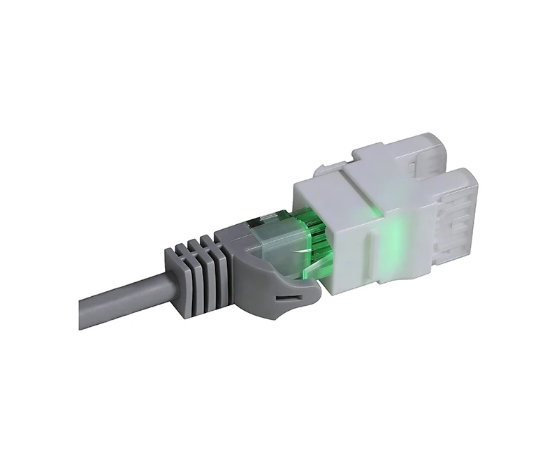 SKJ-F32101-LED Unshielded Cat.5e Keystone Jack 180 Degree