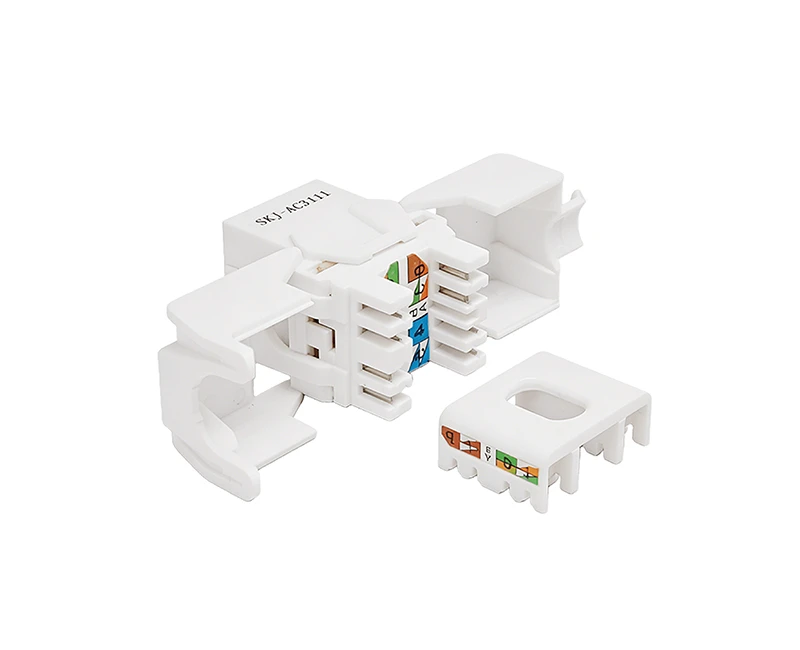 SKJ-AC3111 Cat.6A RJ45 Toolless KeystoneJack,Unshielded, 180&deg;,Up to Down