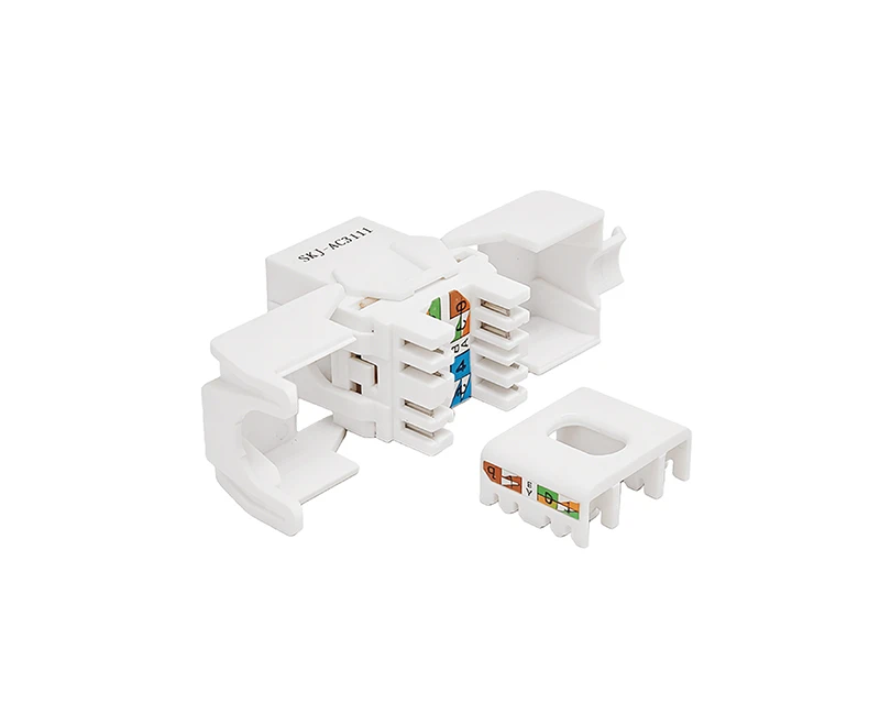 SKJ-A63111 Cat.6  RJ45 Toolless KeystoneJack,Unshielded, 180&deg;,Up to Down