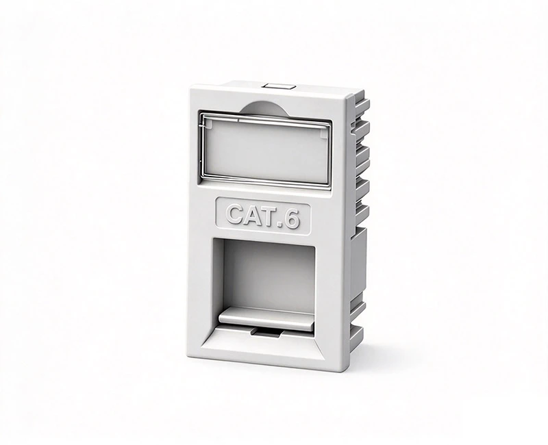 SKJ-C60101 Unshielded UK Type Cat.6 Keystone Jack 38.6mm Version3