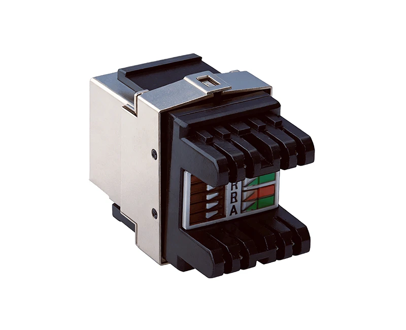 SKJ-F52101 Cat.5e Keystone Jack 180 degree Toolless Shielded